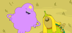 Lumpy Space Princess and Turtle Princess from Adventure Time